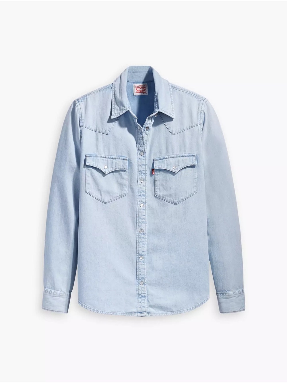 Levi’s western denim long sleeve button down shirt small light wash cowgirl new
